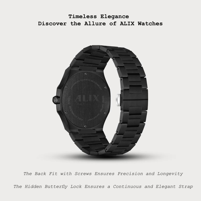 Black Arabic Dial Watch for Men Minimalist Stainless Steel Wristwatch