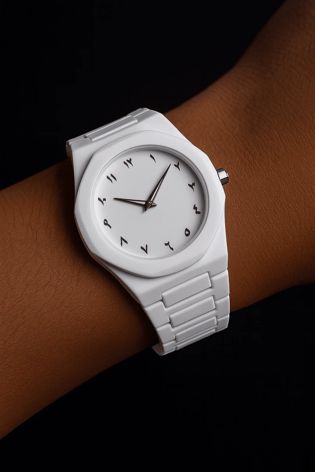White Arabic Dial Watch for Men