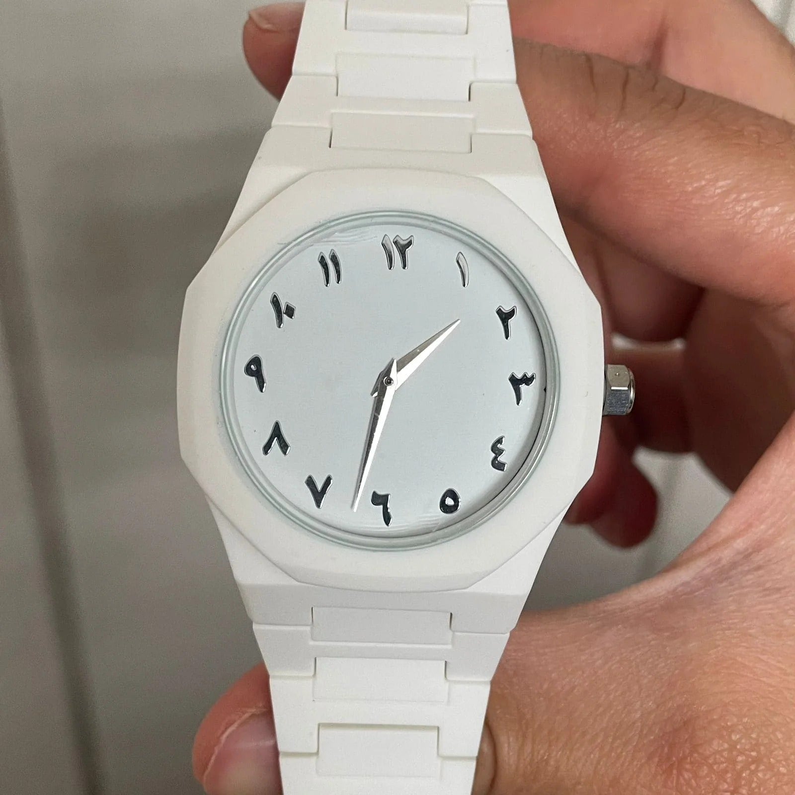 White Arabic Dial Watch for Men
